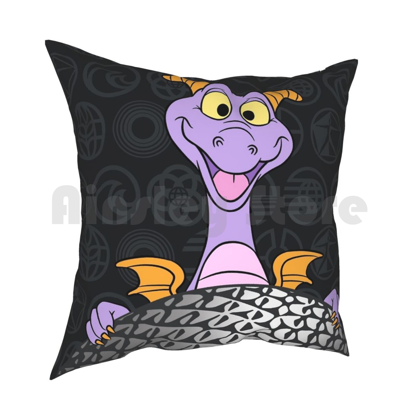 Figment Blk Sse Иконки Наволочка Печатная Домашняя Мягкая Декоративная Подушка Figment в Центре 30cmx30cm