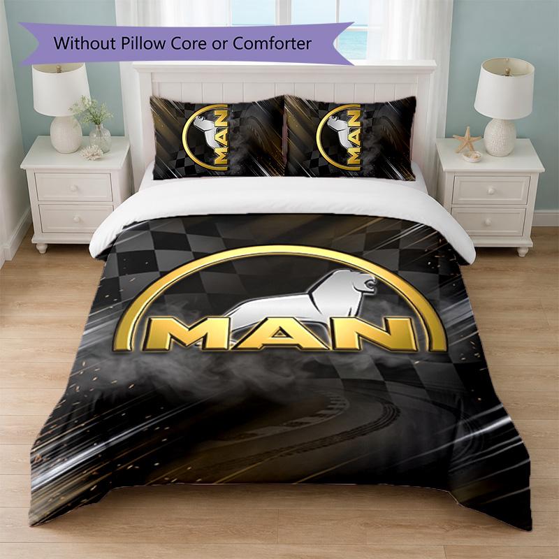 Uomo camion Stampa Set Biancheria da Letto 3 Pezzi Copripiumino Con Due Federe Morbida Biancheria da Letto Per Camera da Letto Domestica