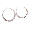 Luxury Diamond Hoop Earrings Large Circle Design with Zirconia Elegant Chic Ear Jewelry for Women