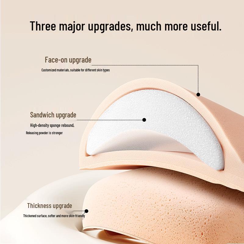 Marshmallow Cushion Puff: Dual-Use Wet/Dry Makeup Sponge, Super Soft, Non-Absorbent