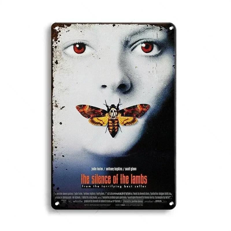 FJ Decor Classic Horror Movie Metal Tin Signs Plaque Retro Decorative Plate Bar Club Pub Wall Decoration Rusty