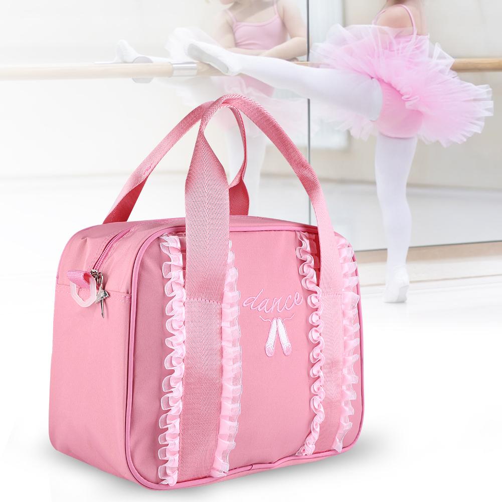 Girls Ballet Dance Kids handbag Single Shoulder Sports Bag (Black)