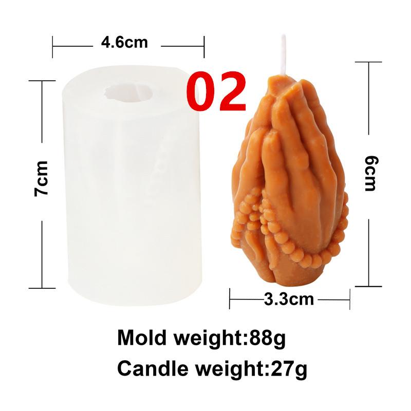 3D Maitreya Buddha Candle Silicone Mold DIY Buddha Statue Resin Gypsum Concrete Mold Mould Home Garden Decorations Craft Mold