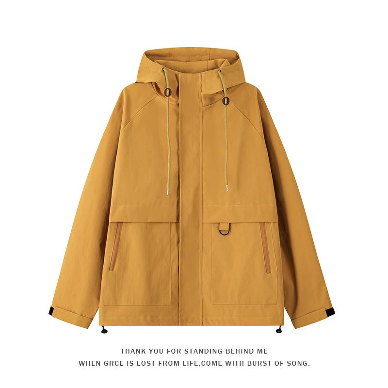 

2025 National Tide Liu Yifei Style Orange Mountaineering Jacket: Men s Loose Plus Size Outdoor Windbreaker Extra Large помаранчевий