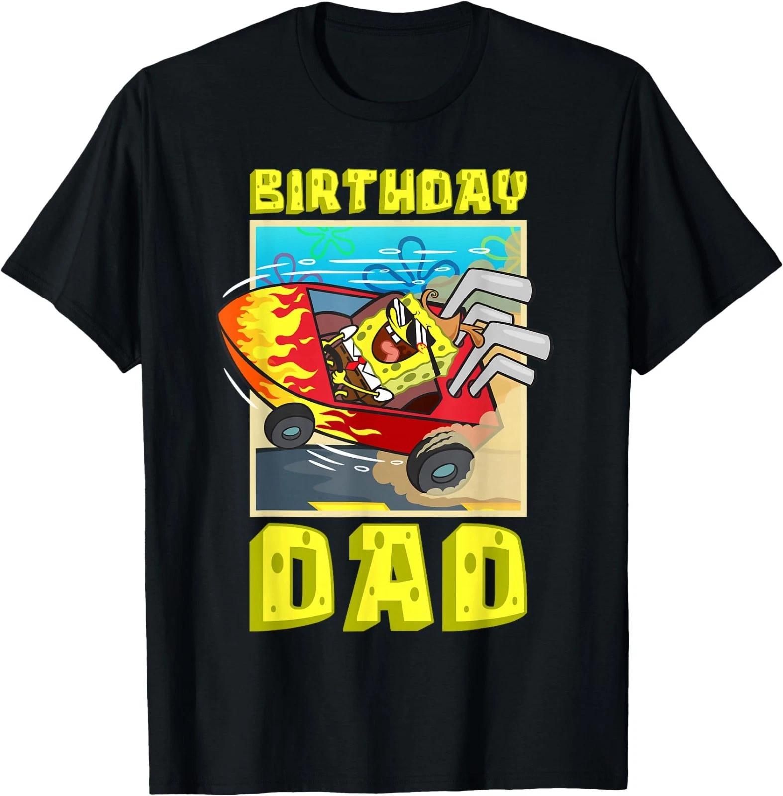 SpongeBob Birthday Dad Driving Super Car Father Birthday Fun T-Shirt XL