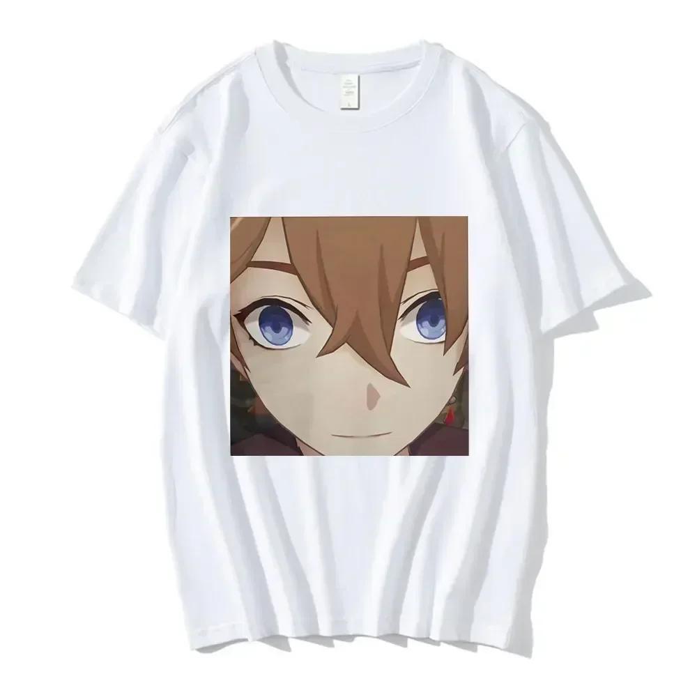 

Genshin Impact Game TShirts Tartaglia Face Meme T Shirt Unisex Fashion Tee Short Sleeve Tops Camiseta Women Clothing Harajuku S