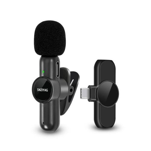 SNZIYAG Wireless Lavalier Microphone for Android Phones, Mini Microphone with Noise Reduction, Compatible with YouTube Live Streaming, Vlogging, Inter