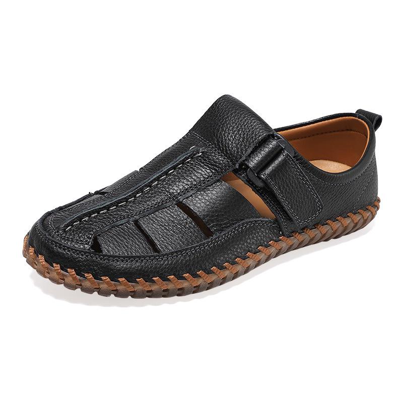 Men s Summer Breathable Roman Woven Sandals - Large Size Beach Shoes 42