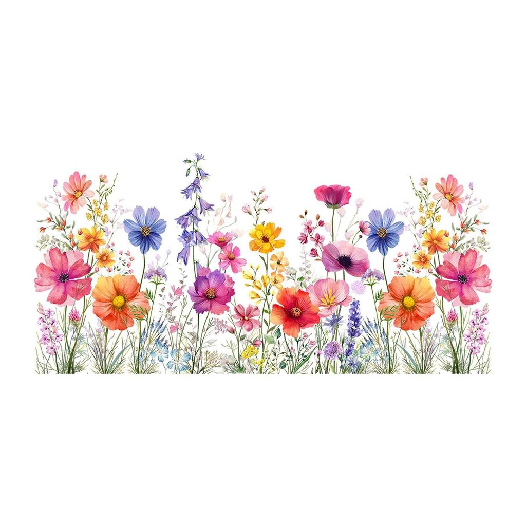 Colorful Flower Decoration Stickers By The Window