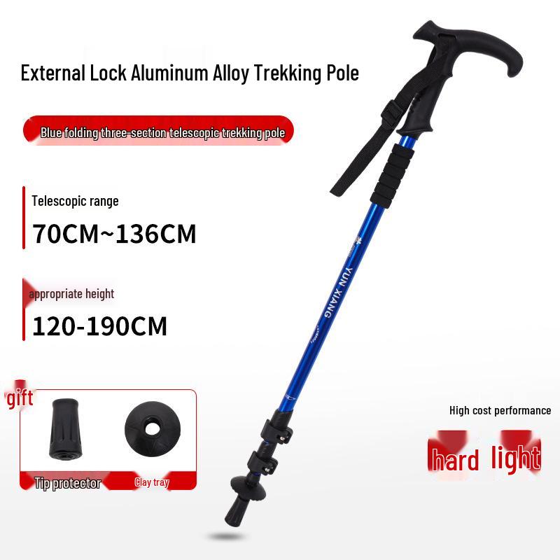 Yunxiang Aluminum Trekking Poles: High-Strength Telescopic Lock, Non-Slip, for Men & Women Outdoor Hiking & Climbing