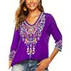2026 New Printed Short-Sleeve Top Fashionable Summer V-Neck Women's Casual T-Shirt