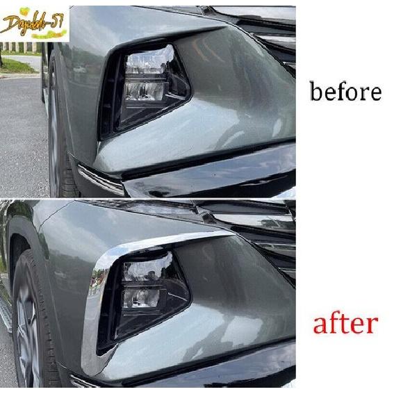 For Hyundai Tucson -24 Chrome Style Headlight Cover Front Lamp Trim Bezel