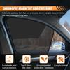 Car Front & Rear Side Window Sunshade, Magnetic Automotive Windshield Privacy Curtain with Half Shade, Mesh Sun Protection Cover Blocks Heat, Glare,