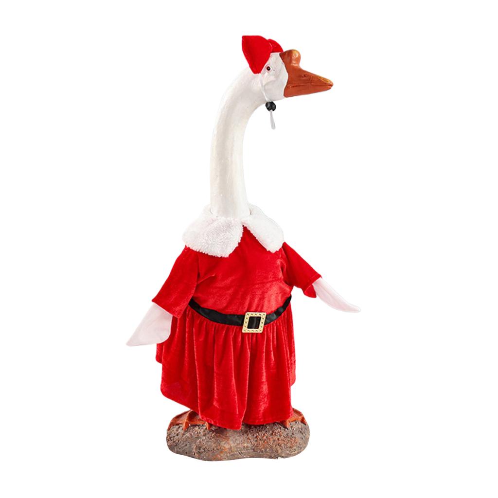 Christmas Goose Outfit Goose Statue Clothes Goose Clothes Lawn Goose Clothing for Indoor Outdoor Patio Yard Lawn Art Decor