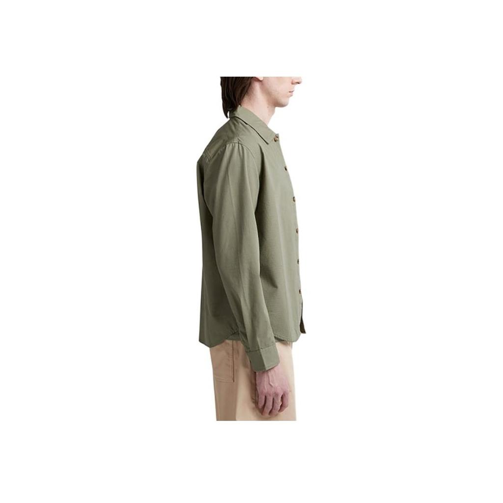 Timberland Solid Color Casual Single-Breasted Comfortable Breathable Long Sleeve Shirt Men Shirts Cassel-Green A62CD-590