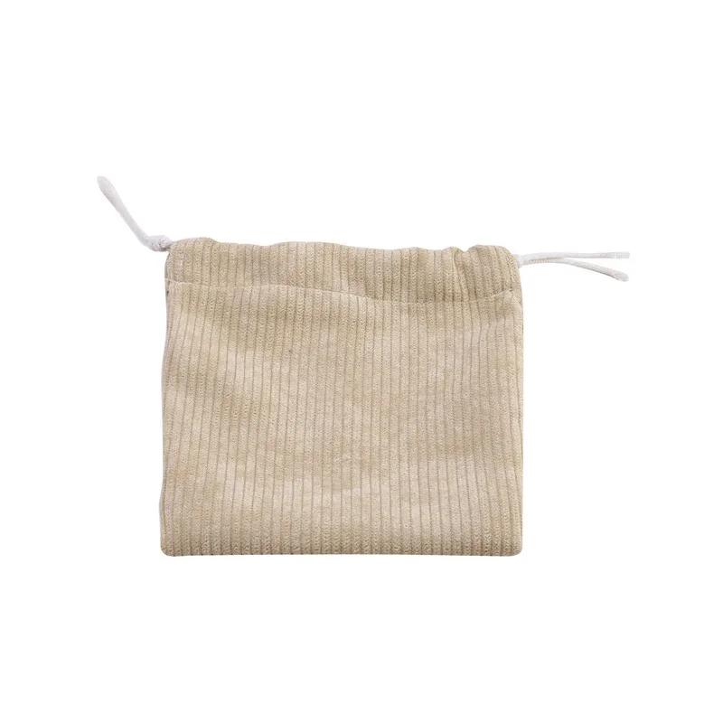 Women's Outdoor Travel Solid Color Portable Headphones Data Cable Drawstring Storage Bag Pocket Cosmetic Bag