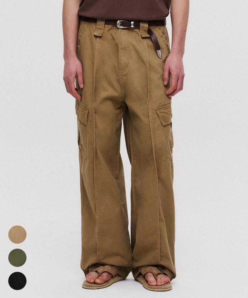SUARE Curved Cargo Wide Pants - 3 Colors