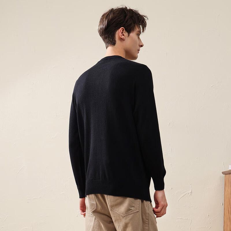 Komonboka Men's Round Neck Wool Sweater