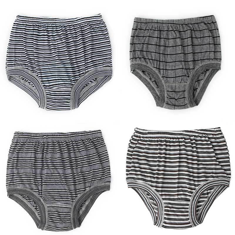 

Мужские удобные полосатые хлопковые трусы больших размеров для людей среднего и пожилого возраста One Size (Waist 76-90 cm)