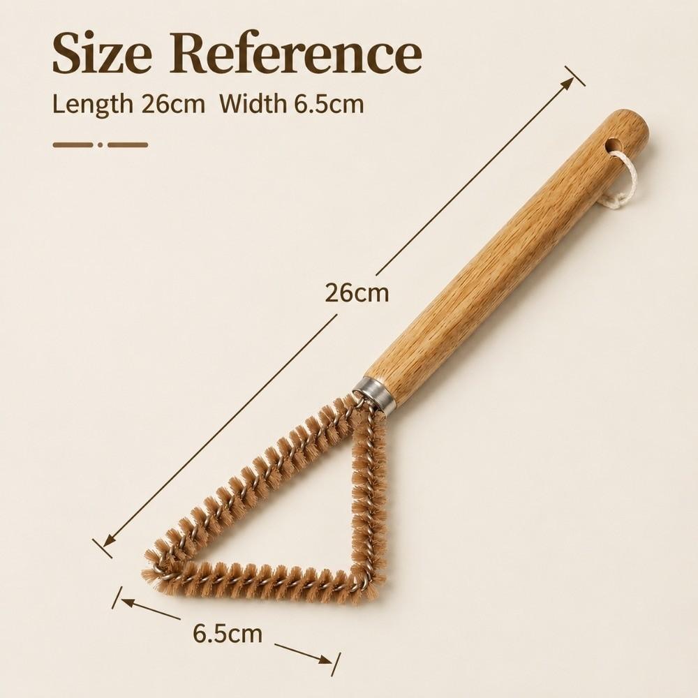 Hard Bristles Gap Cleaning Brush Wooden Handle Corner Cleaning Brush Kitchen & Bathroom Use
