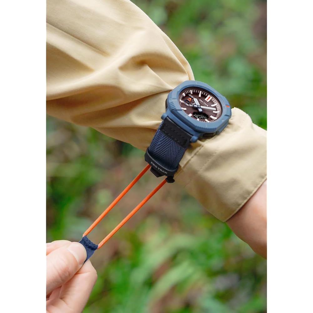 Casio Pro Trek Hiker Line Bluetooth Tough Solar Biomass Plastic Men's Watch Dusty Blue