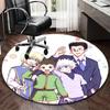 1pc Hunter X Hunter Anime Cartoon Design Round Carpet - Office Chair Mat, Non-Slip Rug for Home Decor, Living Room, Bedroom
