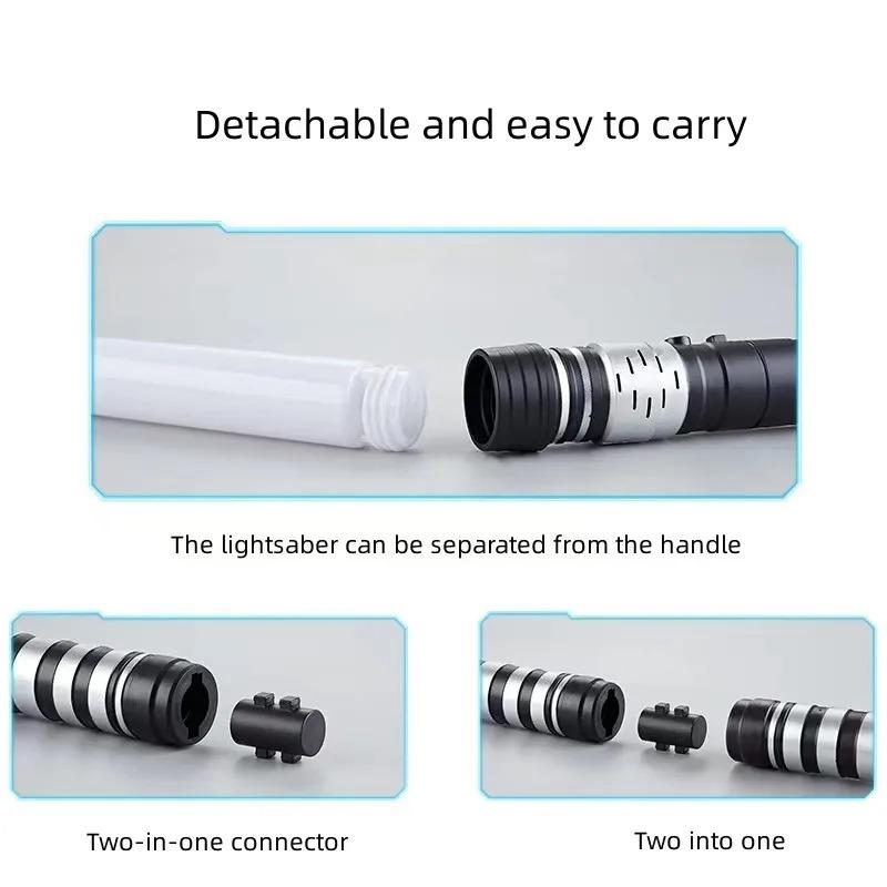 REikirc 75cm RGB Lightsaber 2 In 1 7 Colors Light Saber for 3+ Kids Laser Sword Toy Party Glow Swords