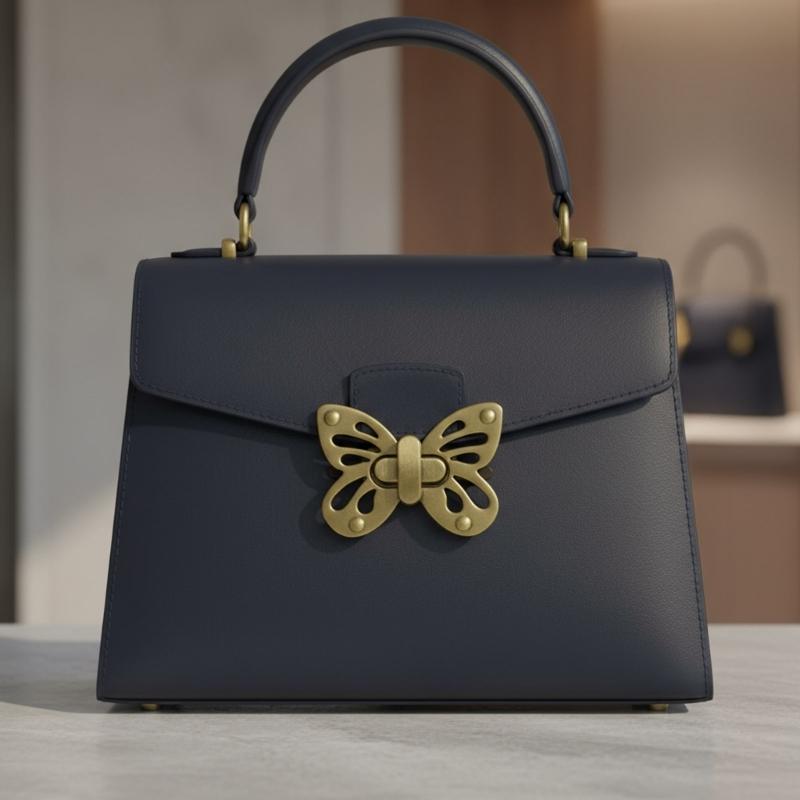 Functional Metal Twist Lock For Bags Butterfly Design Secure Mechanism Practical Handbag Hardware Accessory