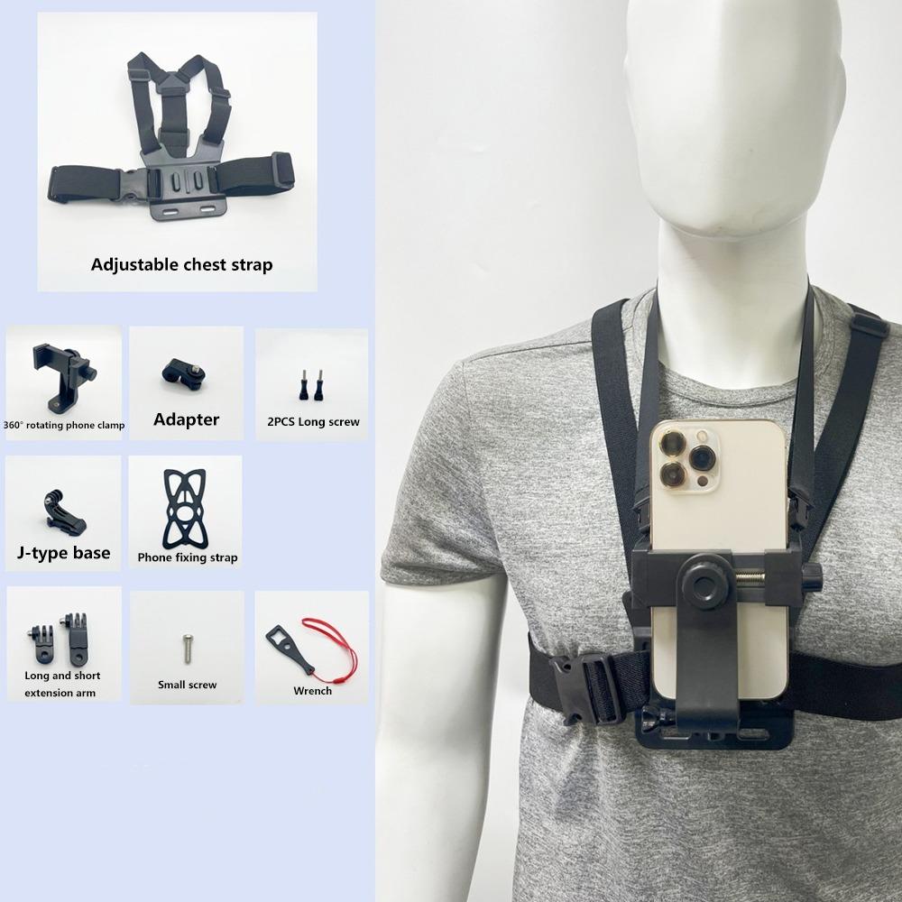 with Chest Strap Chest Mobile Phone Holder Action Camera Bracket for GoPro/iPhone/Samsung