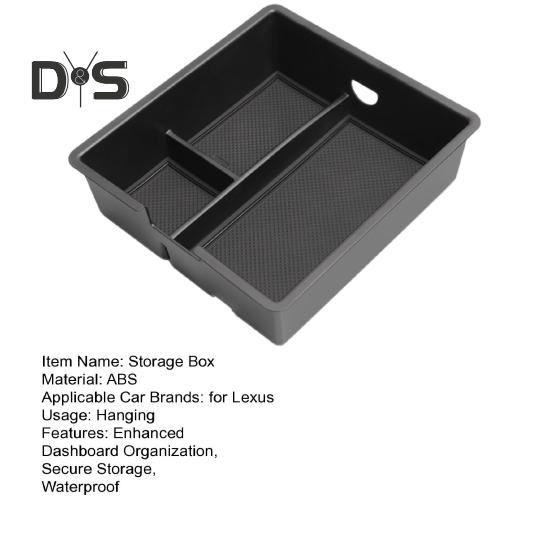 Center Console Organizer Tray for Lexus GX 550 Insert Storage Box Interior Waterproof Non-Slip Rubber Pads Sunglasses Tissues Keys Cell Phones Car