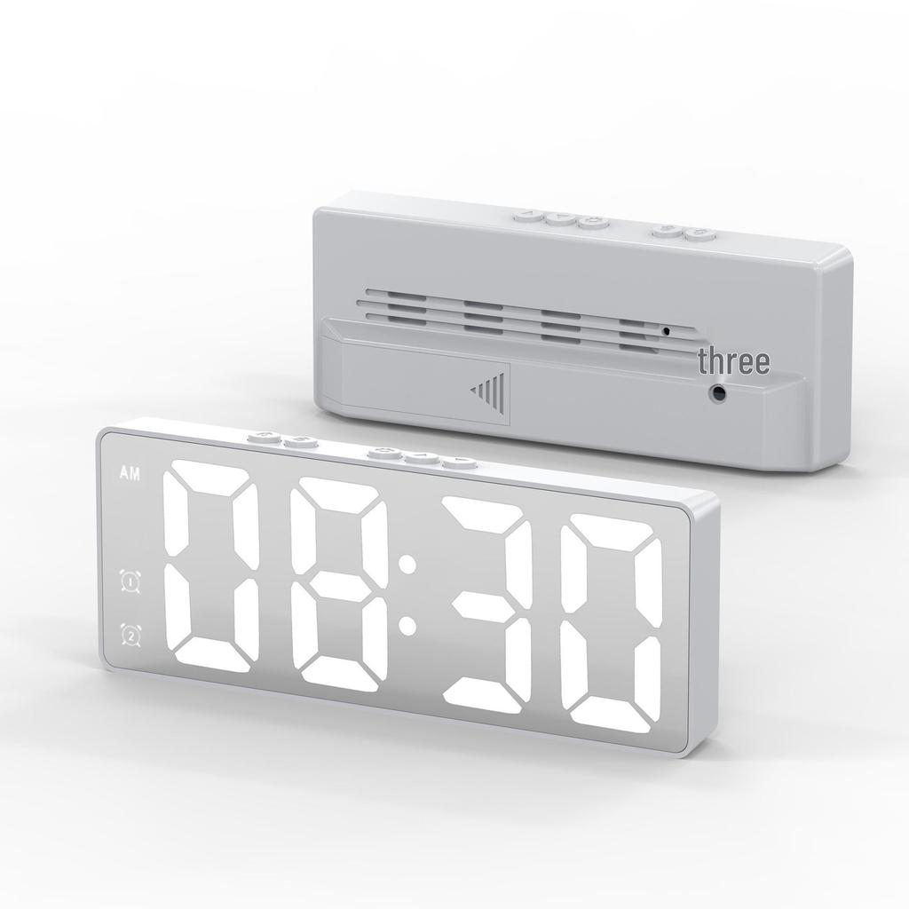 Private Mold LED Alarm Clock with Voice Control and Temperature Display