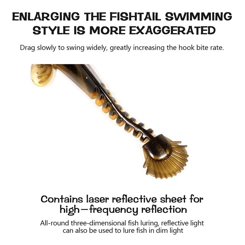 1 Pcs Soft Fishing Lure 2.5G6.5Cm/5.3G9Cmbright Color Swimbait Worm Lure For Fishing Bait
