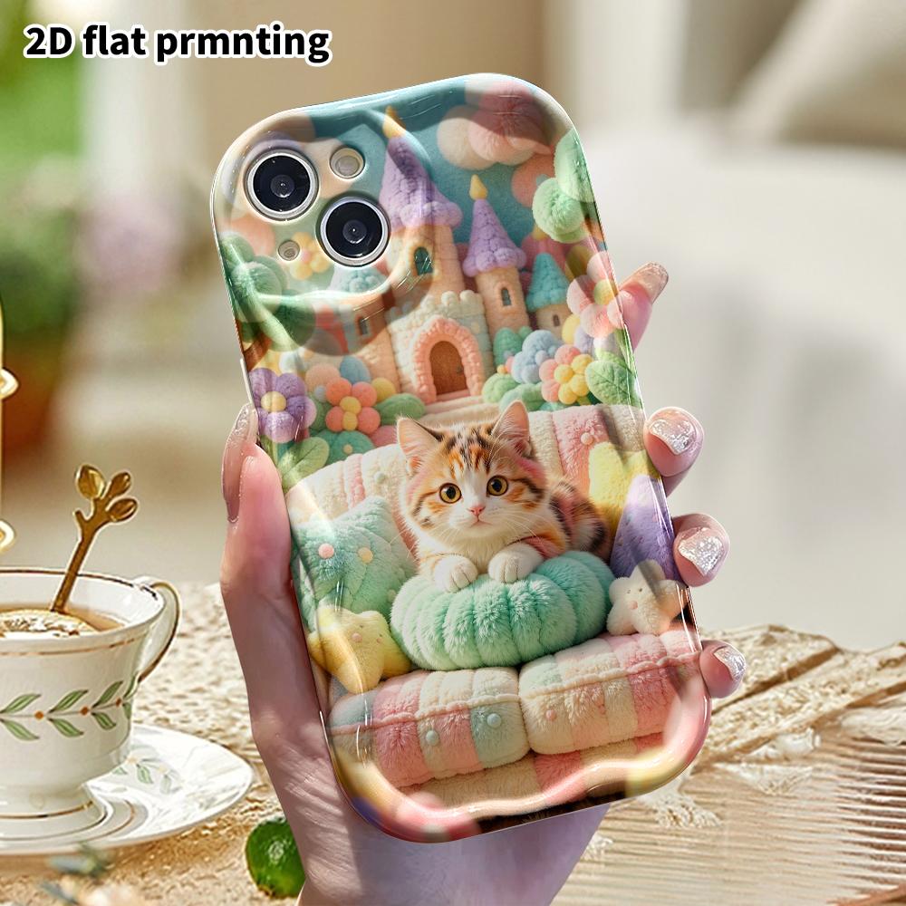 Phone Case: 2D Flat, Fits iPhone 18, 17, 16, 15, 14, 13, 12Pro Protective Case, Three Little Kittens, Perfect Christmas and Halloween Holiday Gift