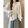 Women's Clothing Irregular Design Long-Sleeve Zipper Sweatshirt Female Spring & Fall Fat Sister Slim Looking Belly Covering Easiest for Match Tops