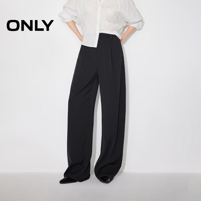 ONLY Women s High-Waist Draped Wide-Leg Casual Pants 2XL