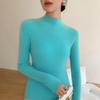 Women's Angora Red Slim-Fit Cashmere Sweater: New Autumn/Winter Style, Thickened Half-High Collar.