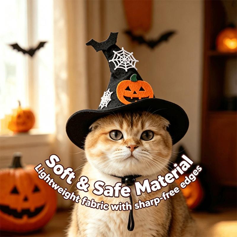 Handmade Pumpkin Hat Cat Headpiece With Fun Decorations Pet Hat For Halloween Cute Pet Dog Hat Pet Accessories New