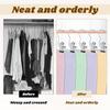 50 Pack Leggings Hangers for Closet, Portable Pants Hangers with Clip for Travel, Legging Organizer Storage for Closet Hanging Space Saving for Yoga