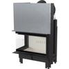 Steel Fireplace KRATKI MBO Left 15 kW Ø 200 Lift-up Self Closing Door
