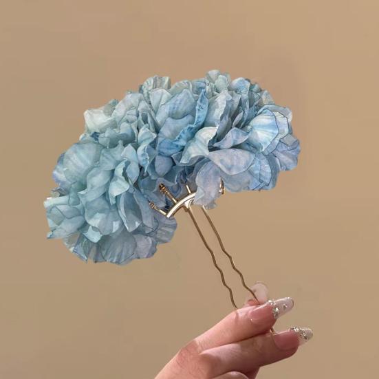 Hair Stick Artificial Flower Decor Easy to Wear Bun Hair Organizer