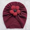 Nursery Hospital Turban Hat for 0-2 Years Baby Girls Infants Baby Beanie Cap Headwrap with Big Flower Soft Bonnet Cap