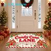 Anti Slip Christmas Printed Door Pads 2D Flat Printing Entrance Welcome Mat  Outdoor Decor