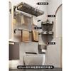 Bathroom Folding Towel Rack Wall Mount No Drill Shower Storage Shelf Space Aluminum