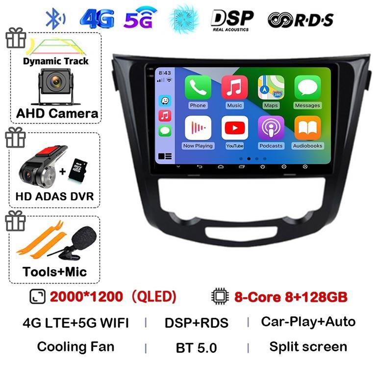 Android14 Car Radio Player For Nissan Qashqai J11 X-Trail Xtrail T32 Rogue Dualis 2013-2021 Support OEM BOSE 360 Auto Carpaly 4G