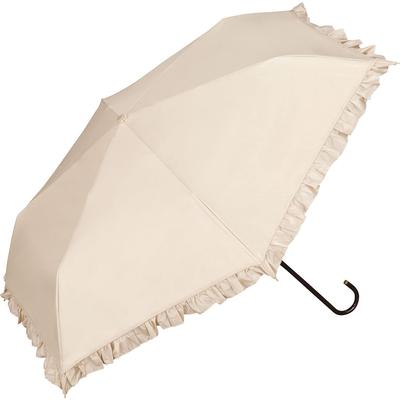 Sun Classic UV Heat For Rain or Folding For [2025] Wpc. Umbrella, Frill, Mini, Beige, 100% Shading, 100% Protection, UPF50+, Protection, Shine,
