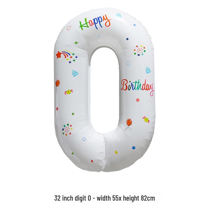 32" Rainbow Jelly Gradient Aluminum Foil Balloon for Birthday, Festival, Wedding Party Decorations
