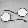 2Pcs 8mm 0.3in Rearview Mirror Universal Retro Round Side Mirrors for Motorcycle Electric Bicycle Scooter