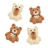 10Pcs Resin DIY Scrapbooking Craft Coffee Beige Bear Caroon Cabochon Flatbacks Fit Phone Decor Parts Hair Bows Accessories