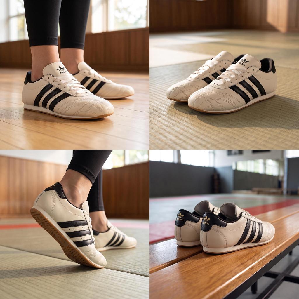adidas  Taekwondo Lace Off White Core Black Gum Women Sneakers Gum-Three JS1616