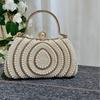 European & American Women's Pearl and Rhinestone Clutch Handbag Wallet Crossbody Bag